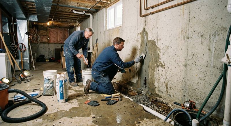 Basement Seepage Repair in Greenville, SC