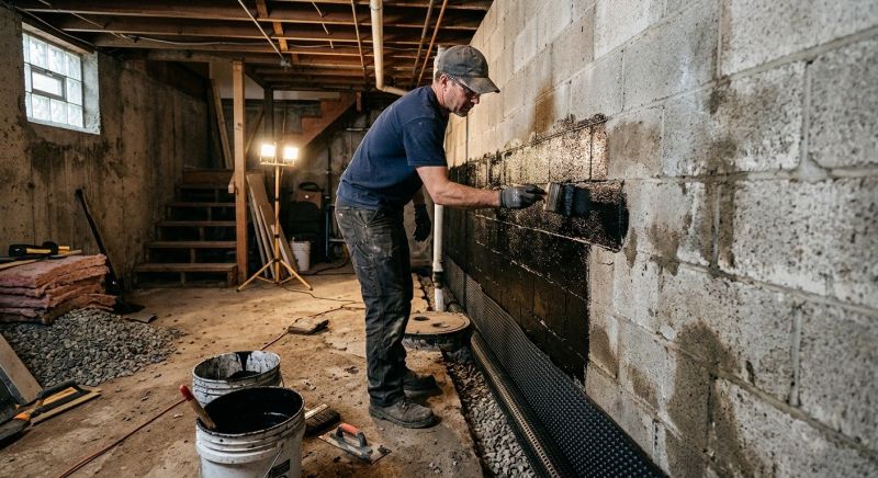 Basement Walls Waterproofing in Greenville, SC